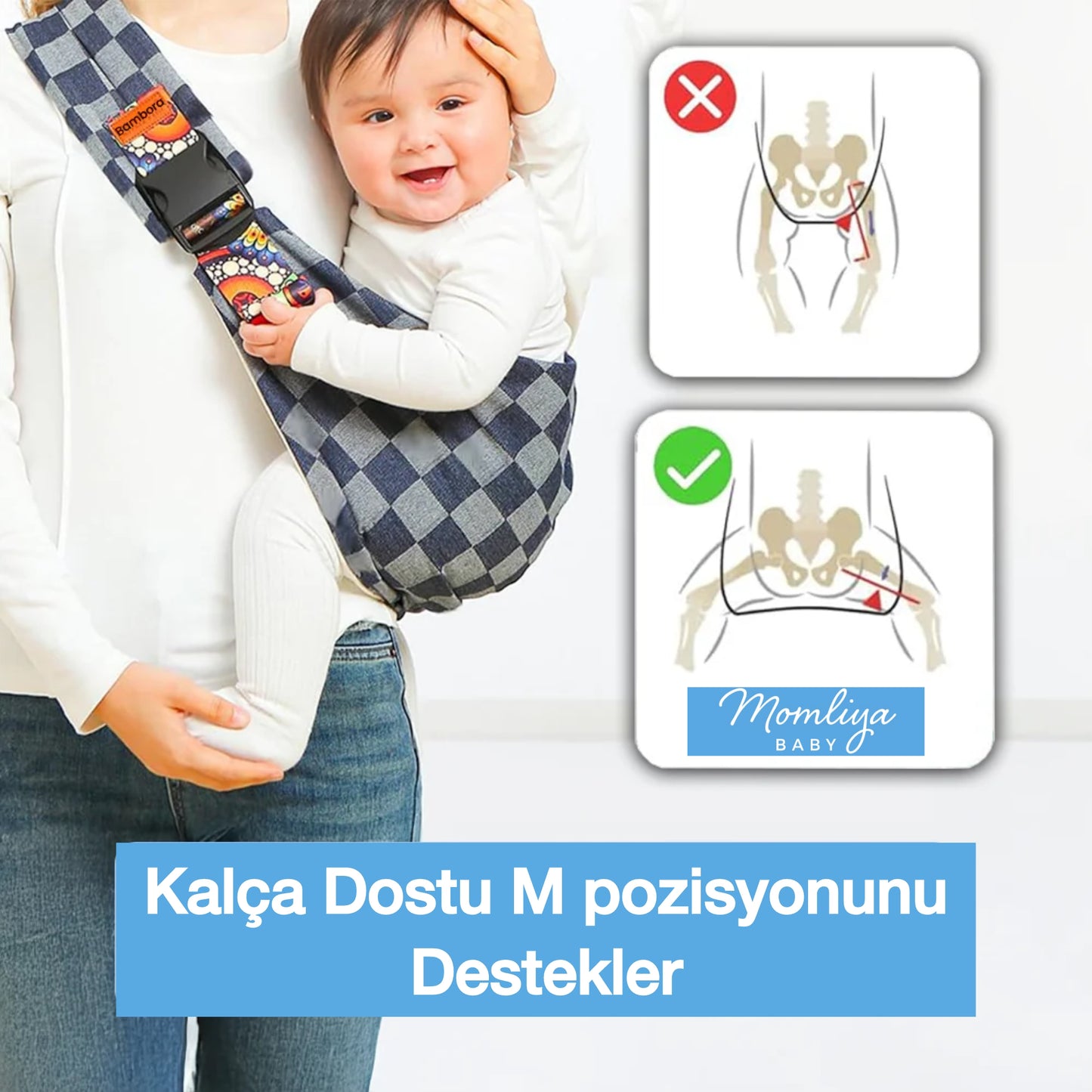 Momliya™ Ergonomik Bebek Taşıyıcı Sling