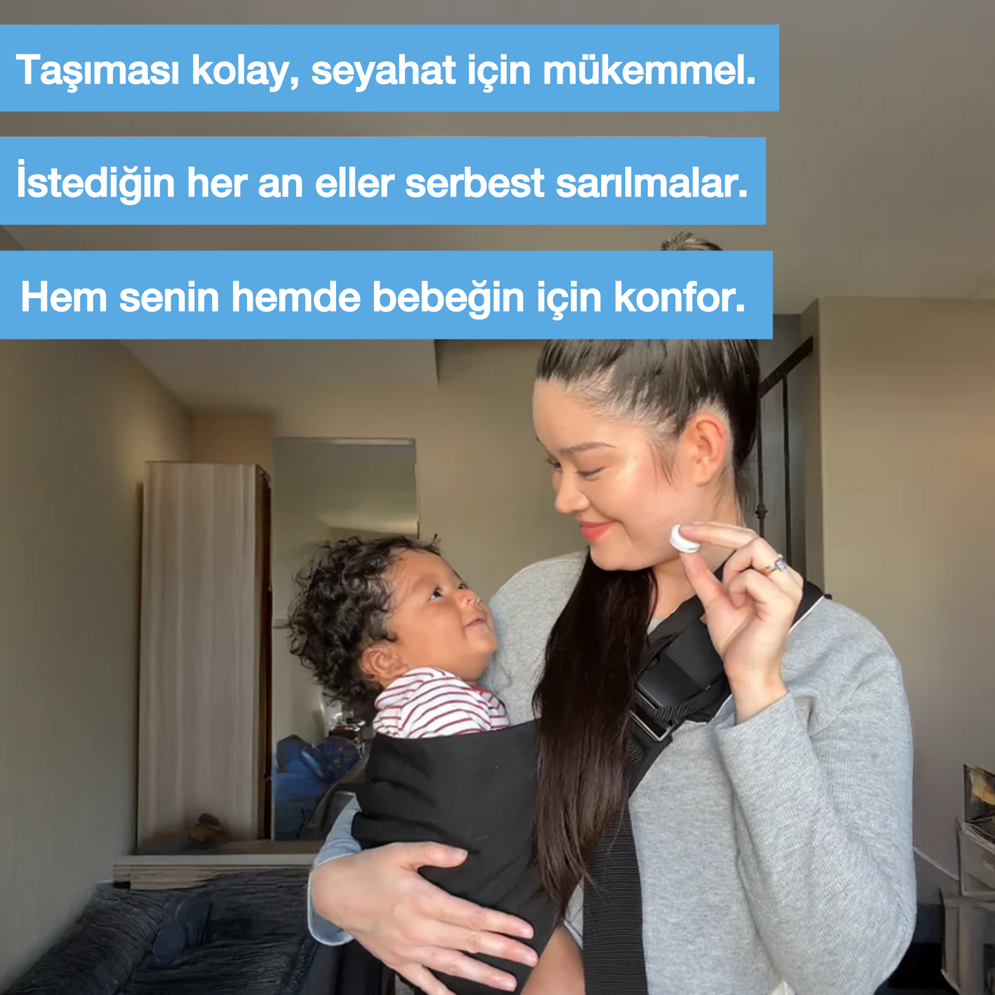 Momliya™ Ergonomik Bebek Taşıyıcı Sling