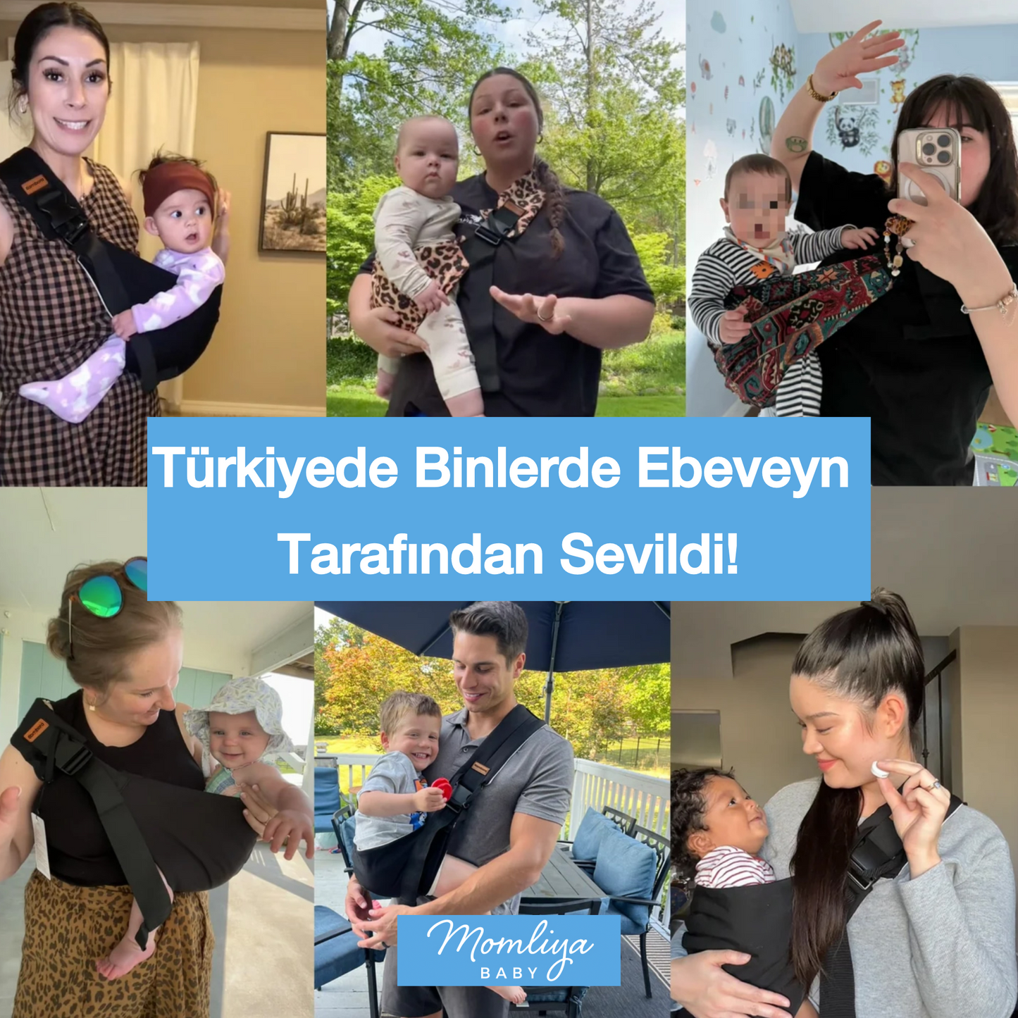 Momliya™ Ergonomik Bebek Taşıyıcı Sling